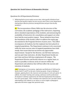Question Set: Social Sciences &amp; Humanities Division  Questions for all Departments/Divisions