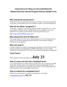 Student Services Annual Update Instructions