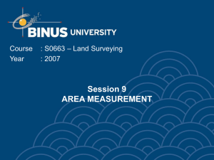Session 9 AREA MEASUREMENT – Land Surveying Course
