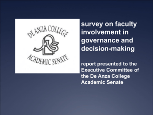 survey on faculty involvement in governance and decision-making