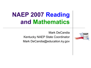 2007 Kentucky NAEP Reading Math