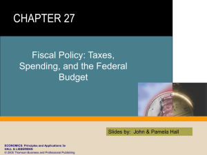 Fiscal Policy: Taxes, Spending, and the Federal Budget