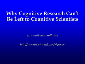 Why Cognitive Research Can't Be Left To Cognitive Scientists