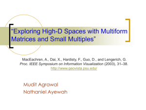 “Exploring High-D Spaces with Multiform Matrices and Small Multiples” Mudit Agrawal Nathaniel Ayewah