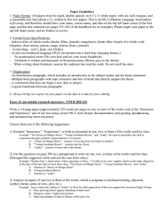 Paper Guidelines EWRT 1B Spring 2012