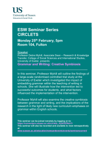 ESW Seminar Series CIRCLETS  Monday 25
