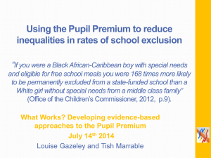 Using the Pupil Premium to reduce inequalities in school exclusion [PPTX 185.17KB]