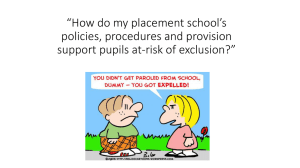 “How do my placement school’s policies, procedures and provision