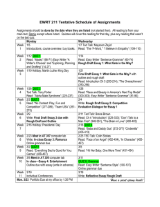 Schedule Winter 2015