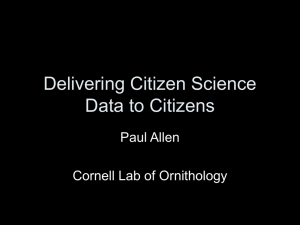 Delivering Citizen Science Data to Citizens