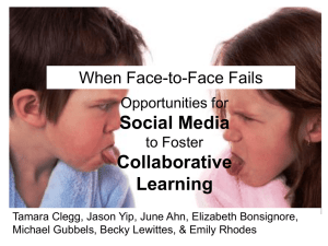 Social Media Collaborative Learning When Face-to-Face Fails