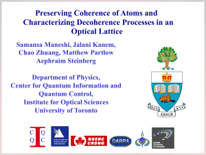 Samansa's talk about control of optical lattices