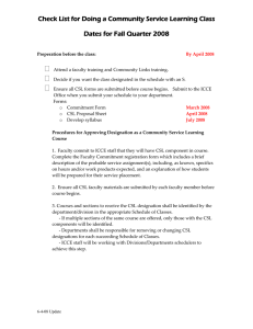 Faculty CSL Checklist