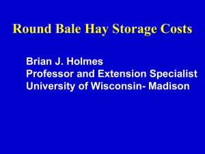 Round Bale Hay Storage Costs