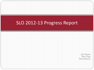 2012-13 SLO Progress Report
