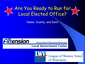 Are You Ready to Run For Local Elected Office?