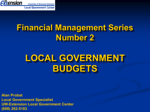 Local Government Budgets