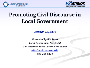 Promoting Civil Discourse in Local Government