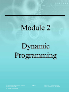Module 2 Dynamic Programming M2-1