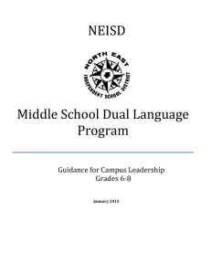 Middle School Dual Language Guidelines