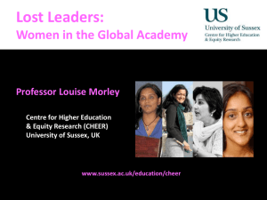 Lost Leaders: Women in the global academy [PPTX 2.59MB]