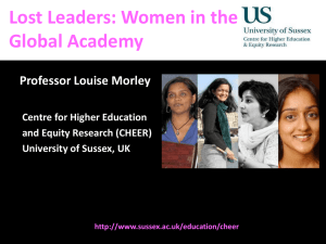 Lost Leaders: Women in the Global Academy [PPTX 1.70MB]