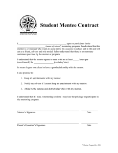 Student Mentee Contract