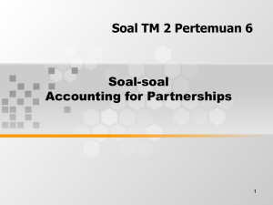 Soal TM 2 Pertemuan 6 Soal-soal Accounting for Partnerships 1