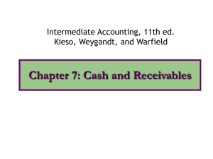 Chapter 7: Cash and Receivables Intermediate Accounting, 11th ed.