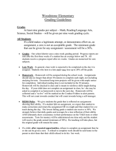 Woodstone Elementary Grading Guidelines