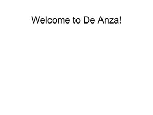Welcome to De Anza!
