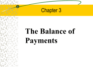 The Balance of Payments Chapter 3