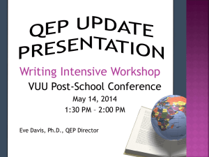 * QEP Update Presentation 5/14/14