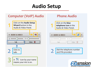 1 2 Audio Setup Computer (VoIP) Audio