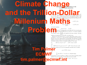 Climate Change and the Trillion-Dollar Millenium Maths Problem