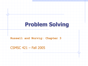 Problem Solving CSMSC 421 – Fall 2005 Russell and Norvig: Chapter 3