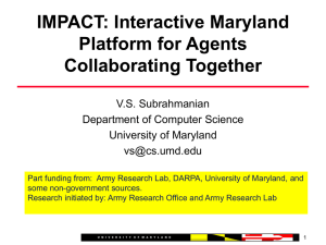 IMPACT: Interactive Maryland Platform for Agents Collaborating Together