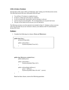 CMSC 132 Quiz 1 Worksheet