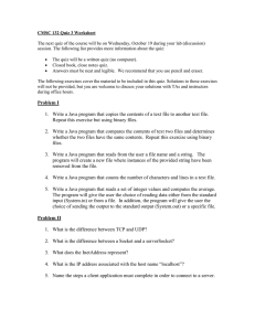 CMSC 132 Quiz 3 Worksheet