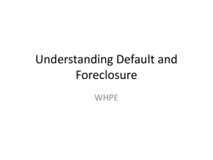 Understanding Default and Foreclosure PowerPoint presentation