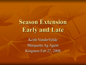 Vegetable Season Extensions (58 slides, 1815 KB .ppt)