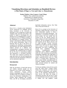 Visualizing Directions and Schedules on Handheld Devices