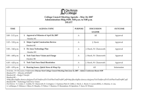 College Council Meeting Agenda – May 24, 2007  DRAFT