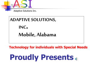 Proudly Presents Mobile, Alabama ADAPTIVE SOLUTIONS, INC.