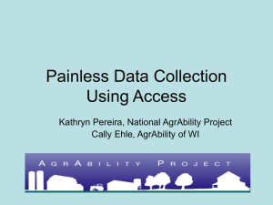 Painless_Data_Collection_Using_Access.ppt