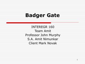 PowerPoint Presentation of Automatic Gate Design 1