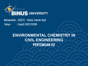 ENVIRONMENTAL CHEMISTRY IN CIVIL ENGINEERING PERTEMUAN 02