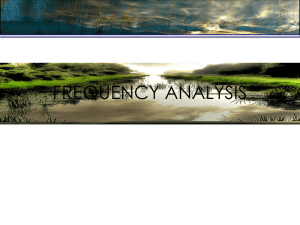 FREQUENCY ANALYSIS