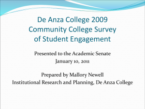 CCSSE PPT Presentation, Winter 2009