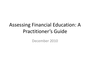 Financial Education Assessment